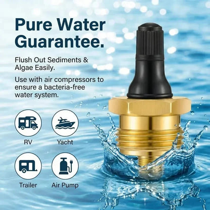 🔥NEW ARRIVAL 49% OFF🎁-2-Pcs Brass RV Blow Out Plugs with Drain Valve