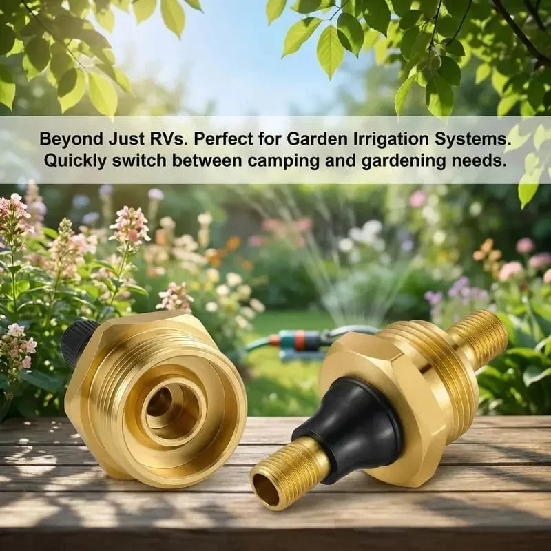 🔥NEW ARRIVAL 49% OFF🎁-2-Pcs Brass RV Blow Out Plugs with Drain Valve