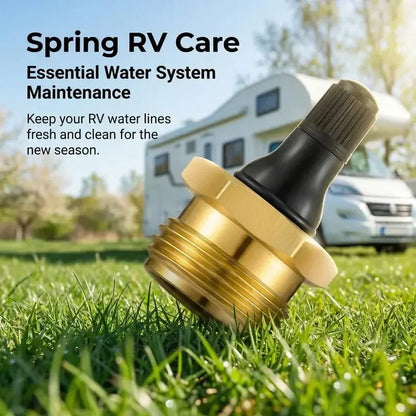 🔥NEW ARRIVAL 49% OFF🎁-2-Pcs Brass RV Blow Out Plugs with Drain Valve