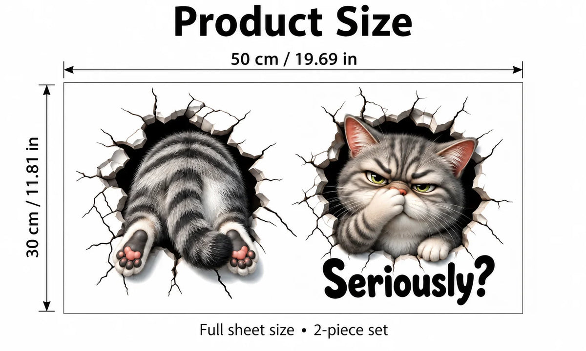 😂 Bathroom Buddies – Funny 3D Illusion Toilet Sticker Set | Removable 3D Illusion Stickers for Funny Bathroom Decor & Gag Gifts 🦝