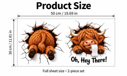 😂 Bathroom Buddies – Funny 3D Illusion Toilet Sticker Set | Removable 3D Illusion Stickers for Funny Bathroom Decor & Gag Gifts 🦝
