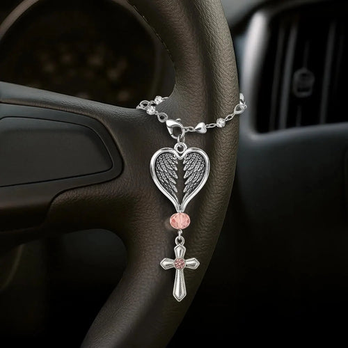 Guardian Angel-Wing Heart Keychain for Car