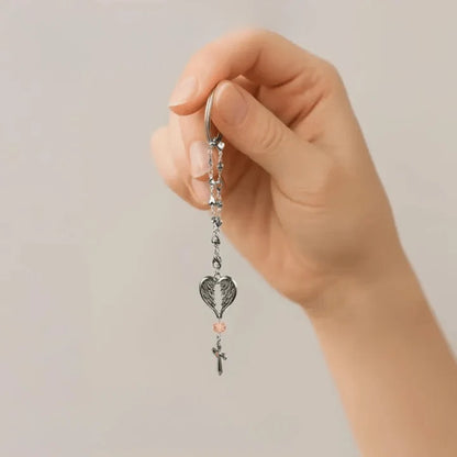 Guardian Angel-Wing Heart Keychain for Car