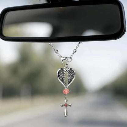 Guardian Angel-Wing Heart Keychain for Car