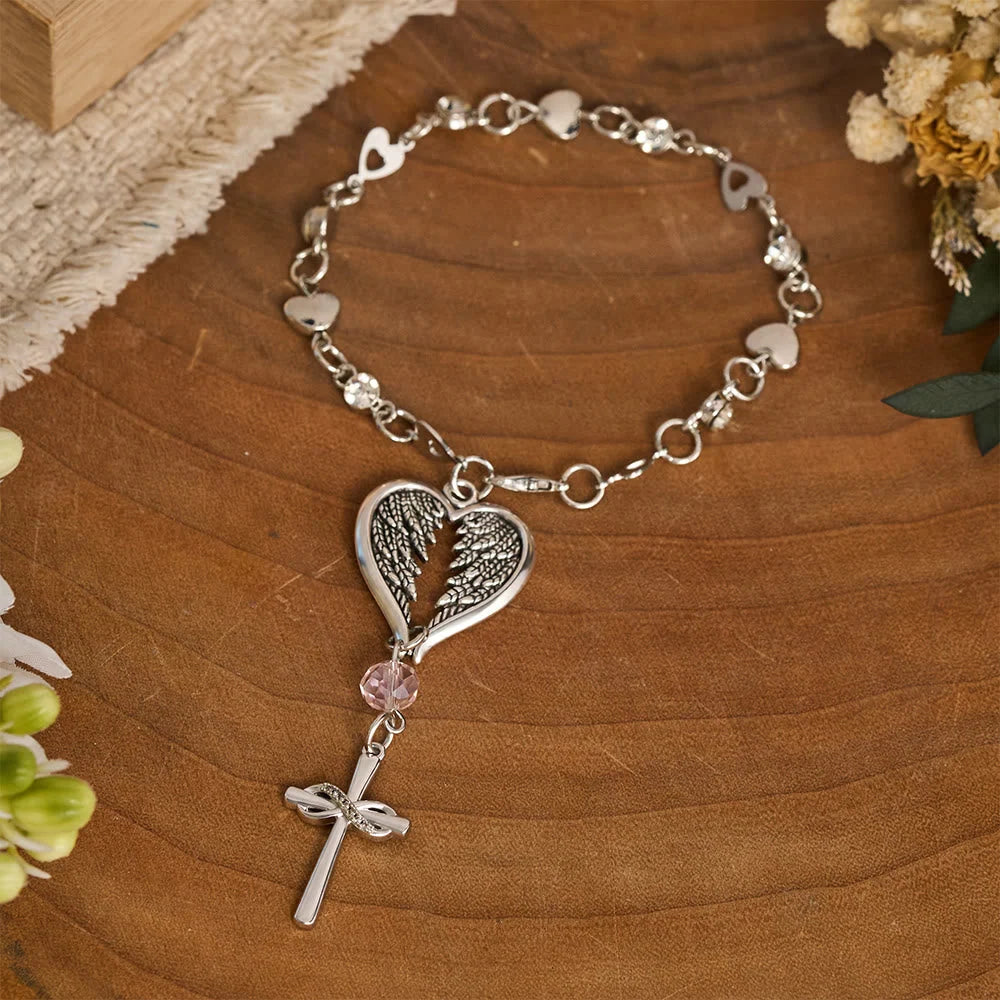 Guardian Angel-Wing Heart Keychain for Car