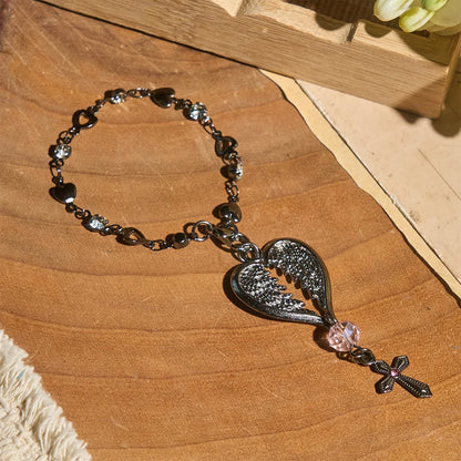 Guardian Angel-Wing Heart Keychain for Car