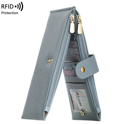 Women's RFID Blocking Leather Wallet – Slim Bifold Wallet