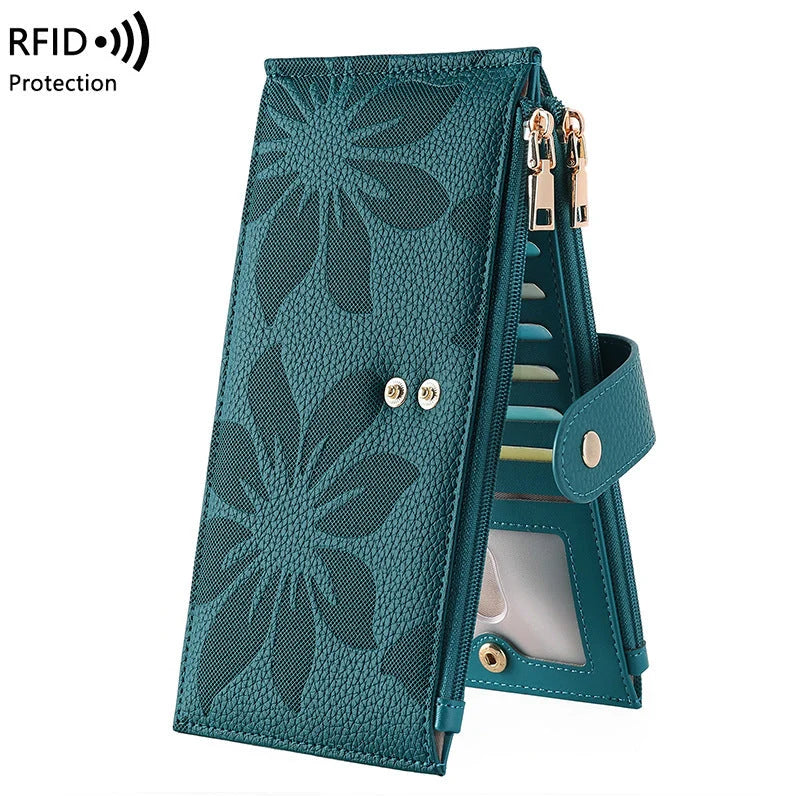 Women's RFID Blocking Leather Wallet – Slim Bifold Wallet