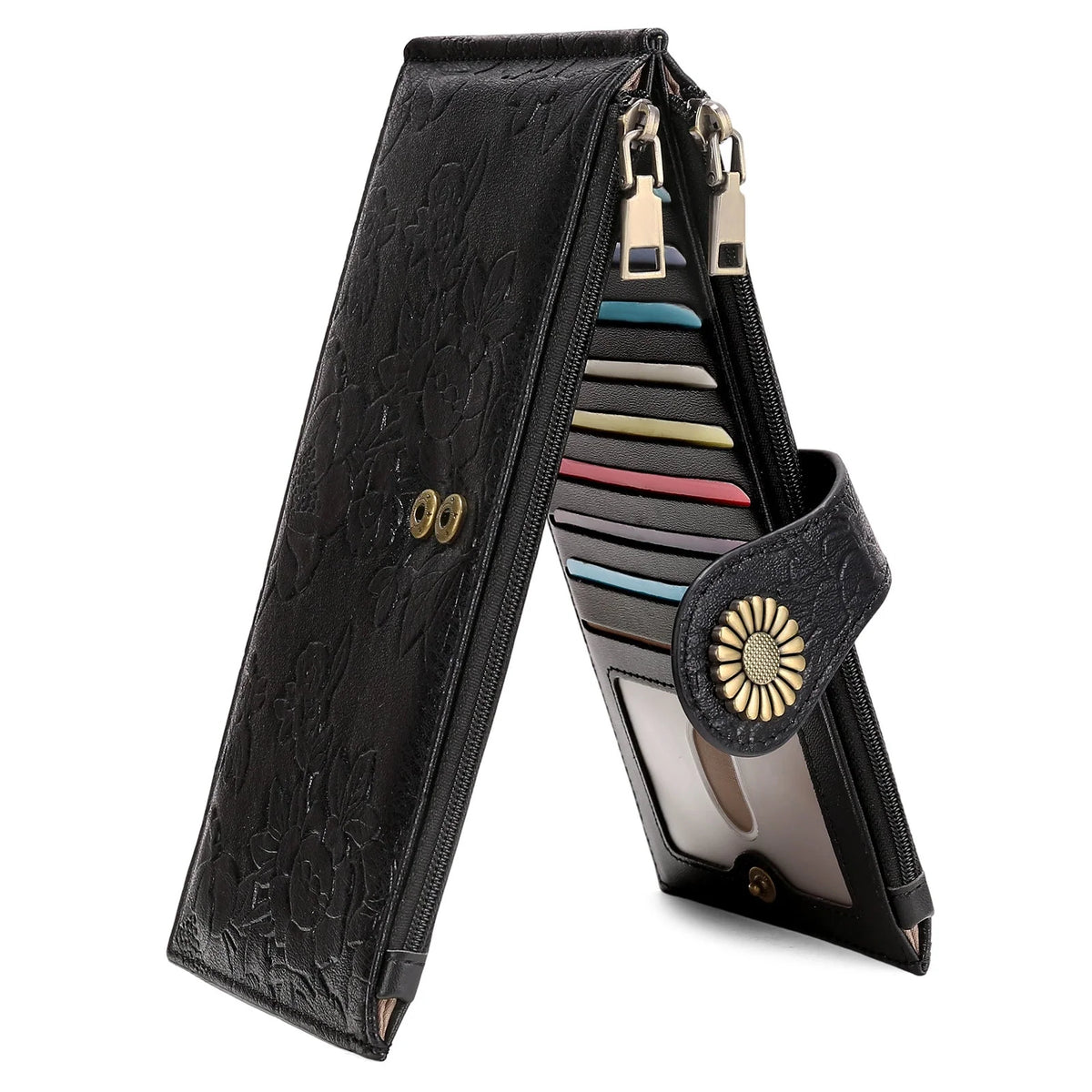 Women's RFID Blocking Leather Wallet – Slim Bifold Wallet