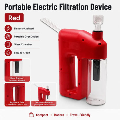📍⚡50% OFF – Portable Handheld Electric Filtration Device | Compact Glass Chamber Design with Electric-Assisted Operation & 6 Color Options ✨