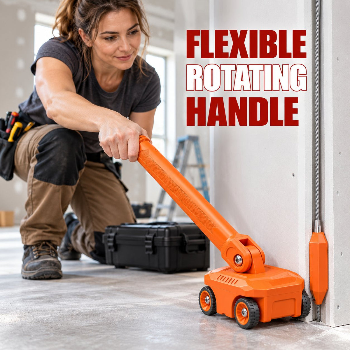 🧲 Magnetic Wire Puller with Wheels – Cable Fishing & Wall Wiring Installation Tool
