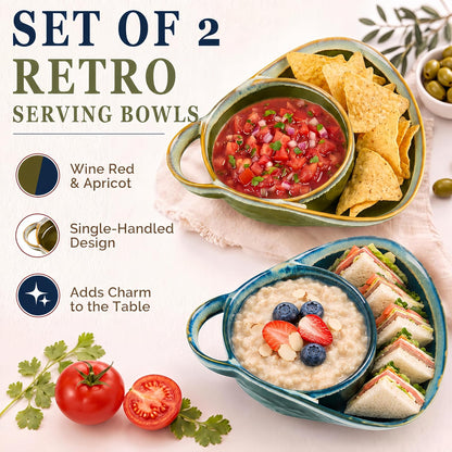 🥣 Stoneware Soup & Side Bowls Set