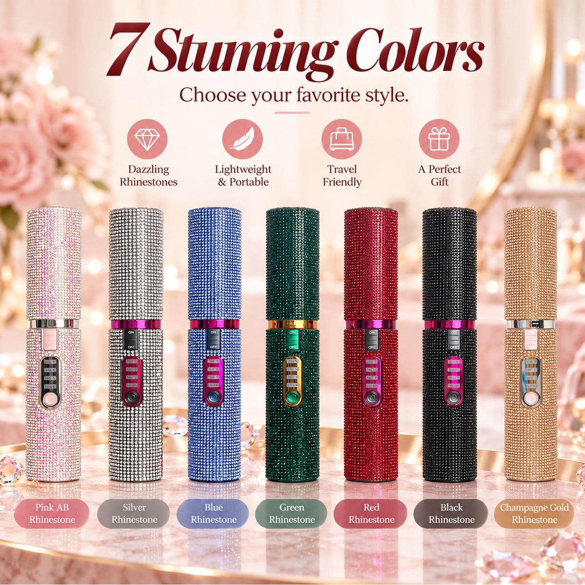 💕✨ Rechargeable Mini Hair Straightener – Cordless USB-C Portable Styling Iron