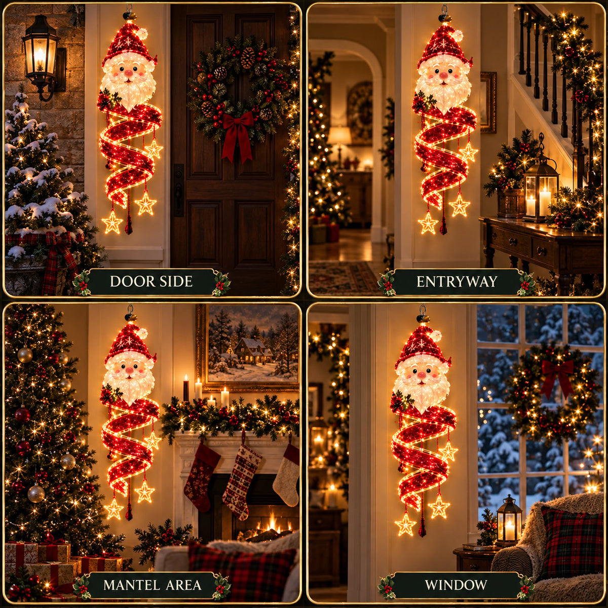 ⏳ ✨New Arrival 49% OFF – 🎄Christmas Magic Spiral™ Hanging LED Light Collection – 9 Festive Designs ✨ | Suspended Glowing Characters with Spiral Lights & Hanging Details for Porches, Windows, Entryways & Holiday Displays