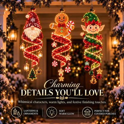 ⏳ ✨New Arrival 49% OFF – 🎄Christmas Magic Spiral™ Hanging LED Light Collection – 9 Festive Designs ✨ | Suspended Glowing Characters with Spiral Lights & Hanging Details for Porches, Windows, Entryways & Holiday Displays