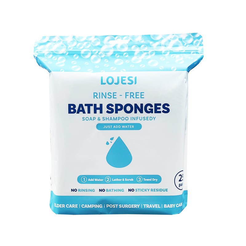 💯Disposable Rinse Free Bathing Wipes - 25 Pack - All-in-1 Single Use Shower Wipes, Simply Dampen, Lather, and Dry Without Shampoo or Rinsing💧