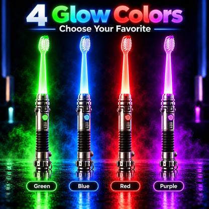 Galactic Glow LED Manual Toothbrush ⚡Soft Bristles, Ergonomic Grip & 30-Day Replaceable Battery 🦷