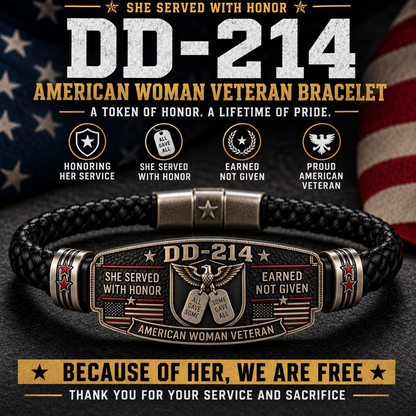 100% Handmade DD-214 Veteran Honor Bracelet(𝐂𝐡𝐚𝐝 𝐒𝐦𝐢𝐭𝐡 𝐇𝐚𝐧𝐝𝐦𝐚𝐝𝐞®)