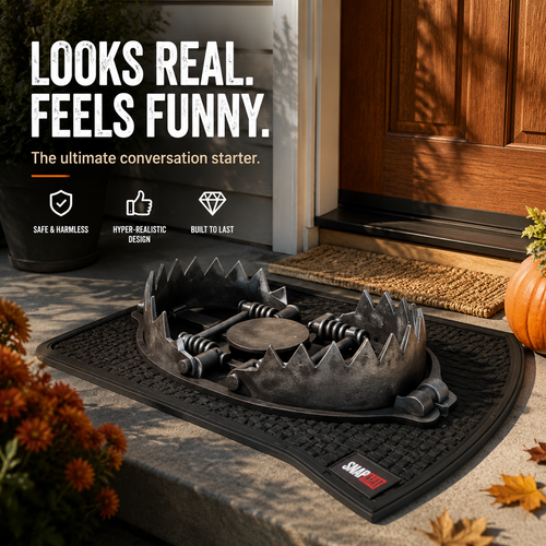 🔥 Limited Time Deal – 3D Bear Trap Reaction Doormat | Realistic Funny Prank Door Mat That Makes Everyone Look Twice( 2D printing)