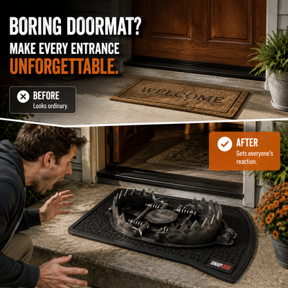 🔥 Limited Time Deal – 3D Bear Trap Reaction Doormat | Realistic Funny Prank Door Mat That Makes Everyone Look Twice( 2D printing)