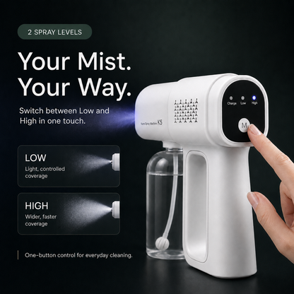 💨 Cordless Nano Mist Sprayer with UV Light – Portable Fine-Mist Spray Gun ✨
