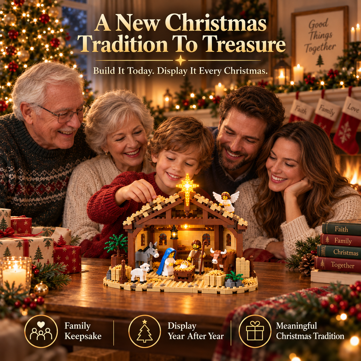 🎄 Last Day 50% OFF🌟 Build The Christmas Story – Nativity Scene Building Block Set