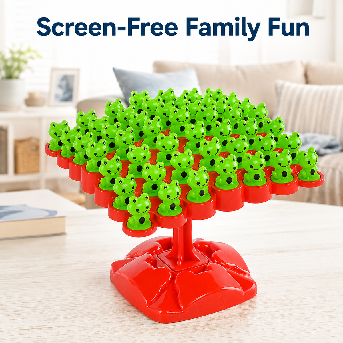 🐸 Frog Balance Board Game for Kids & Family – Interactive Tree Frog Balancing Toy Set, Screen-Free Educational Tabletop Game for Boys & Girls 🎁