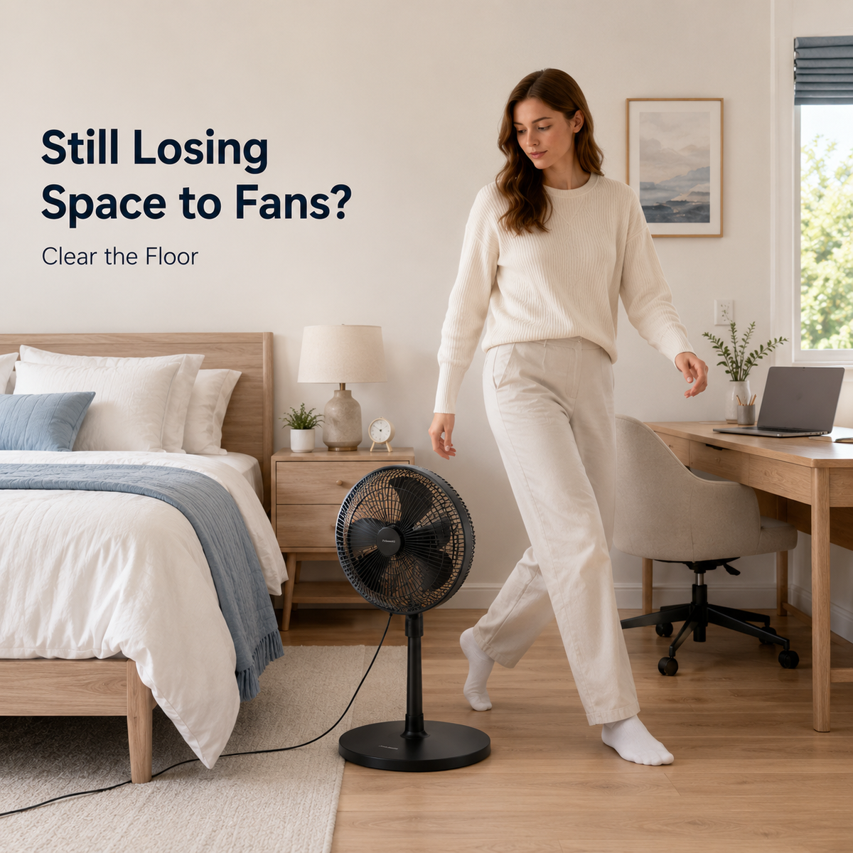 💡New E27 Socket Ceiling Fan Light - 2-in-1 Silent LED Fan with Remote Control