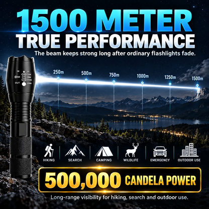 🔦 Rechargeable Zoom Flashlight for Camping & Home ✨