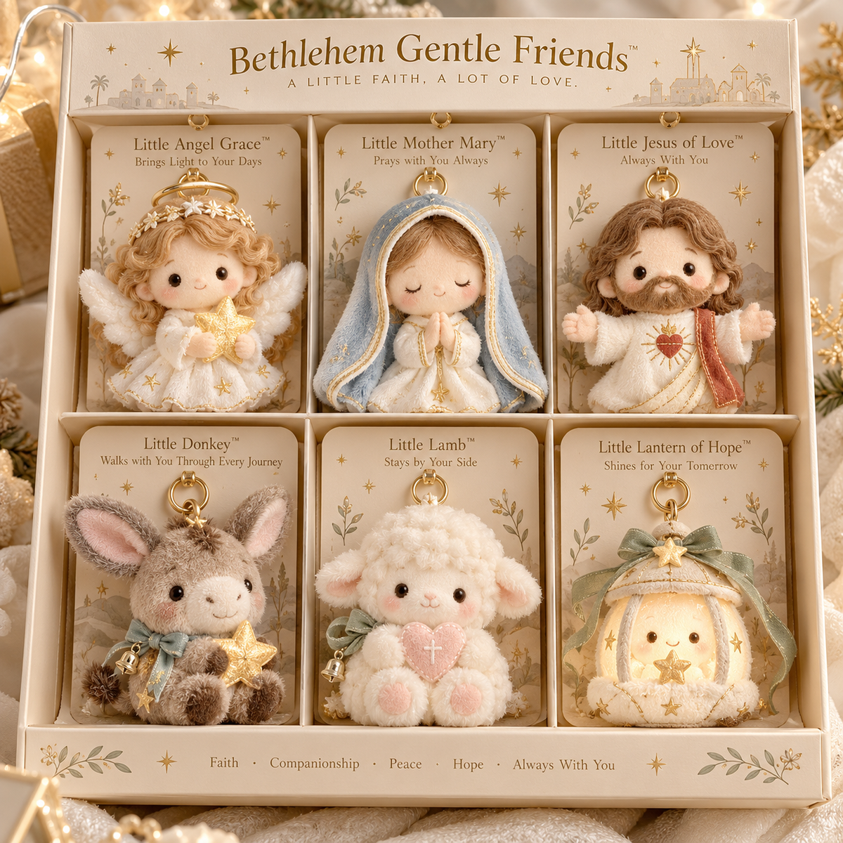 💛 A Little Faith, A Lot of Love– 6 Plush Christian Comfort Keepsakes