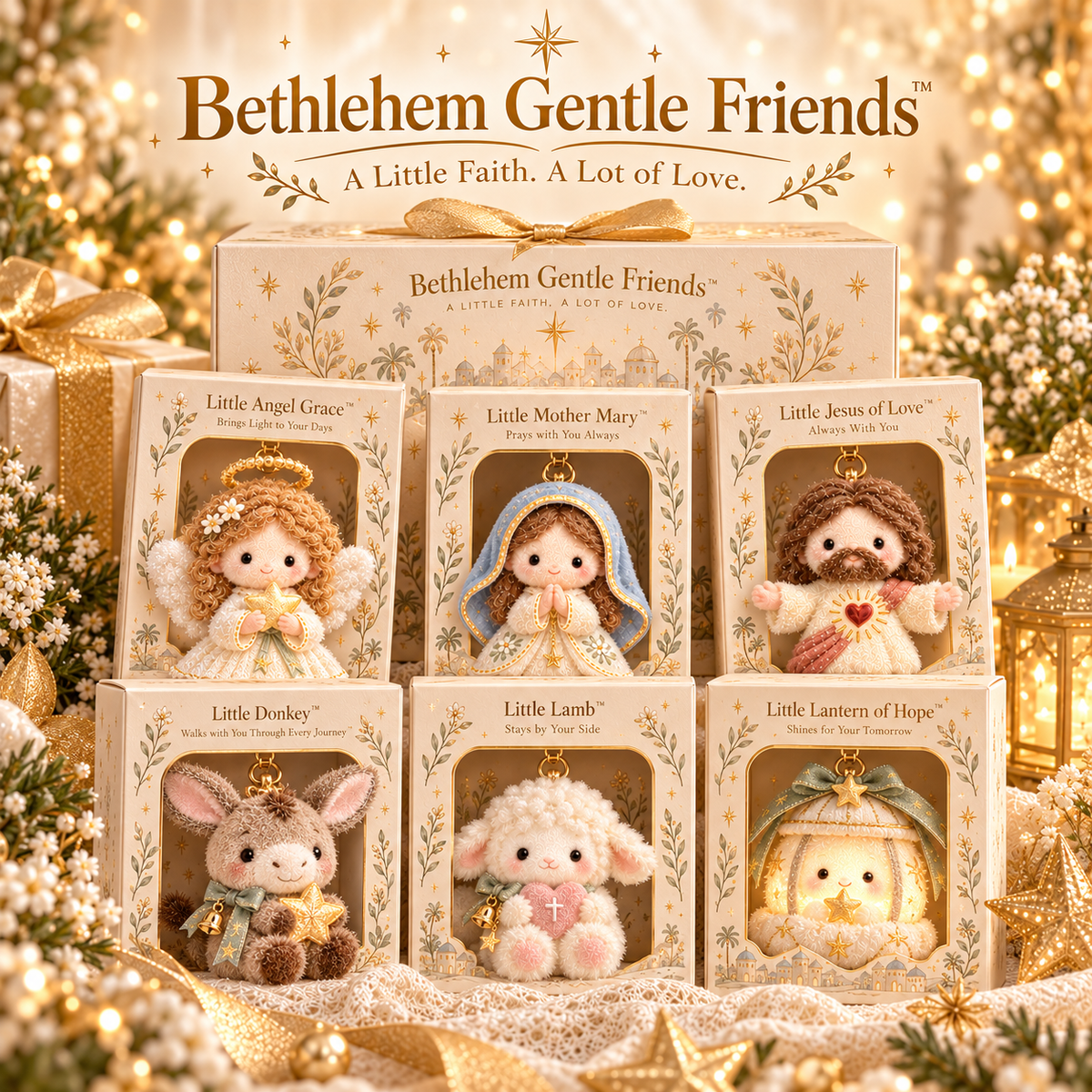 💛 A Little Faith, A Lot of Love– 6 Plush Christian Comfort Keepsakes