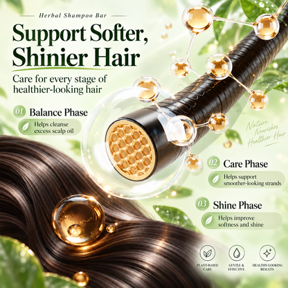 🌿🧼3-in-1 Herbal Shampoo Bar — Scalp Refresh, Oil Control & Stronger-Looking Hair