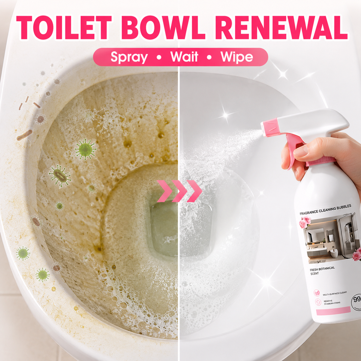 ✨ Multi-Purpose Bathroom Cleaner Spray – Tackles Limescale, Soap Scum & Everyday Grime 🚿