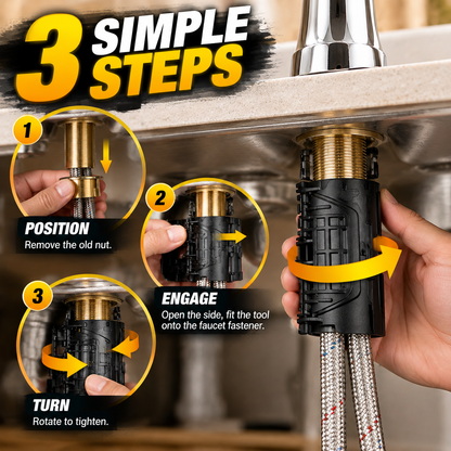 Under-Sink Faucet Installation Tool – Easy Tight-Space Fastening Wrench