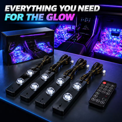 ✨ Starry Car Floor Ambient Lights – RGB Footwell Interior Lighting Kit
