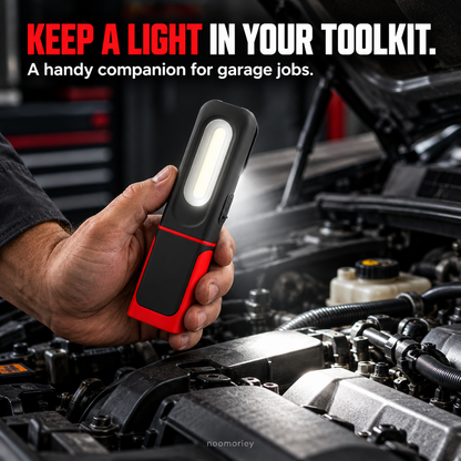 🔦 Rechargeable COB Work Light – USB-C Portable Inspection Lamp with Hanging Hook 🛠️