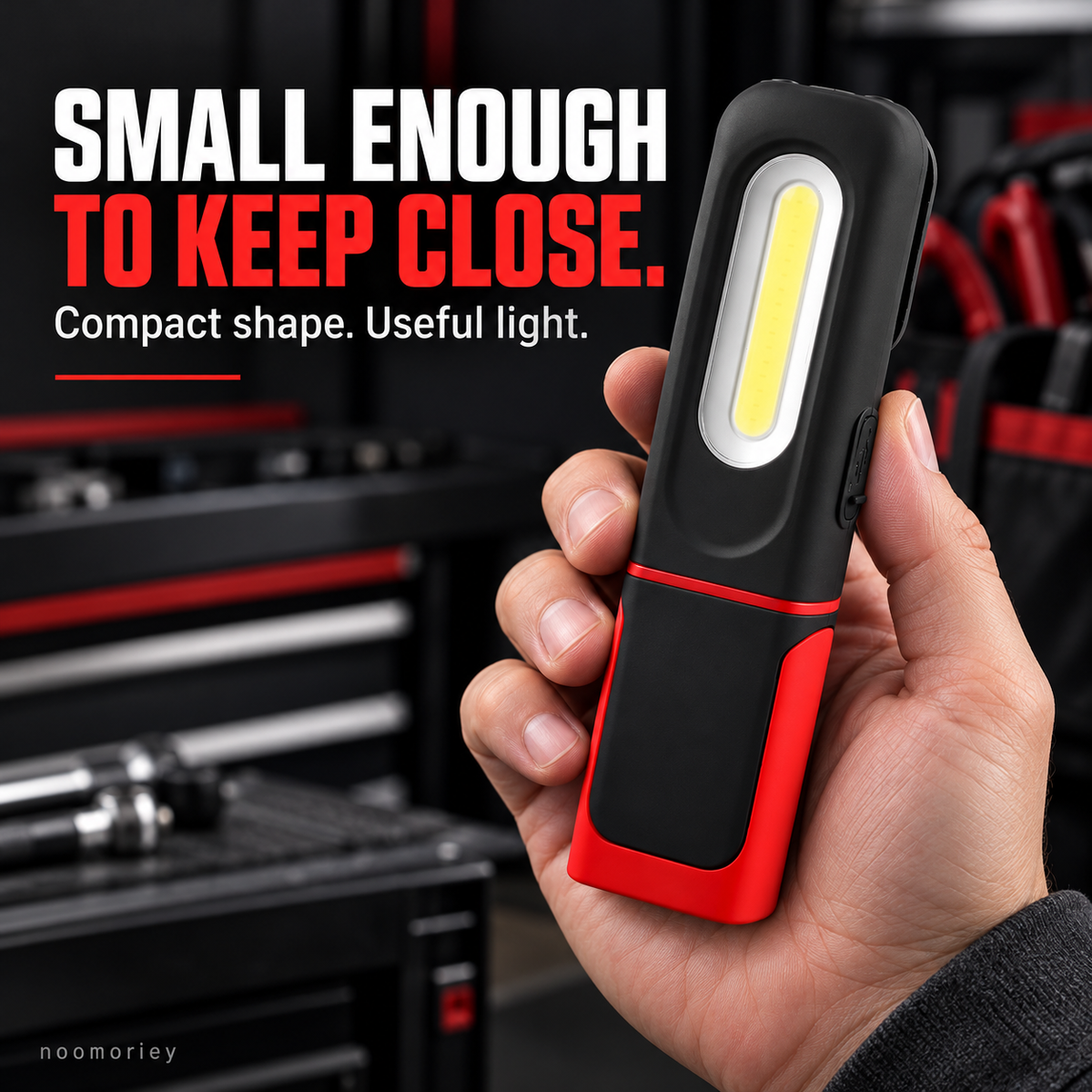 🔦 Rechargeable COB Work Light – USB-C Portable Inspection Lamp with Hanging Hook 🛠️
