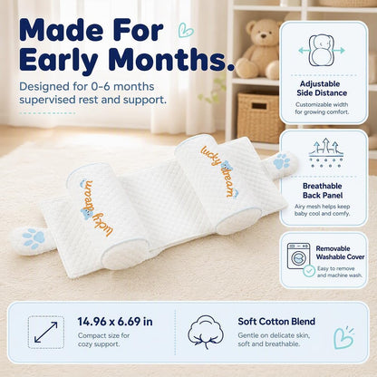 🎀Baby Head Shaping Pillow – Adjustable Neck Support for 0–6 Months