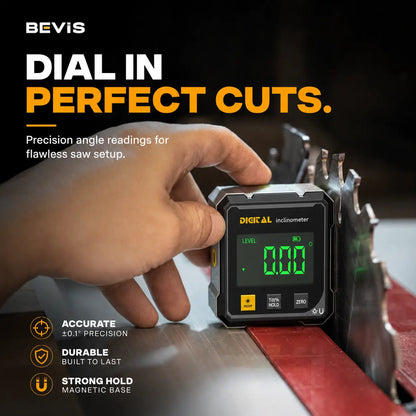 🧲 Magnetic Digital Angle Gauge – Laser Alignment, ZERO Function & USB Rechargeable