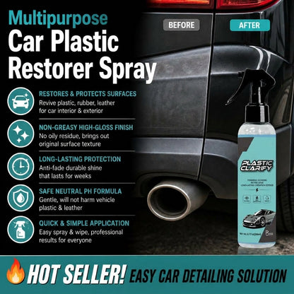🔥Multipurpose Efficient Car Plastic Restorer Spray