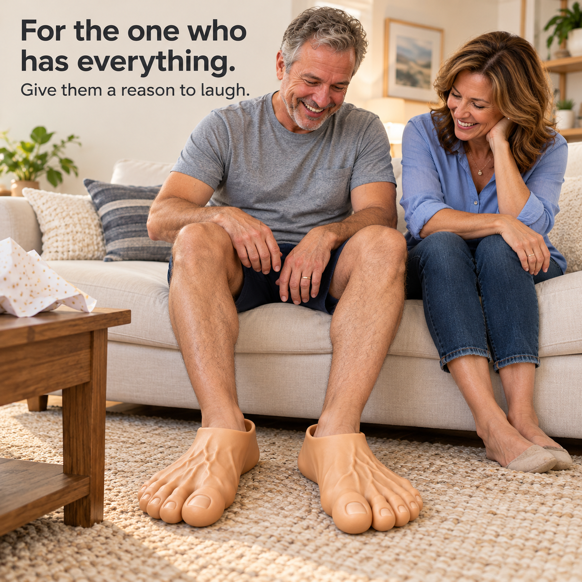 The Big Toe Energy Slides – Realistic Giant Foot Slippers