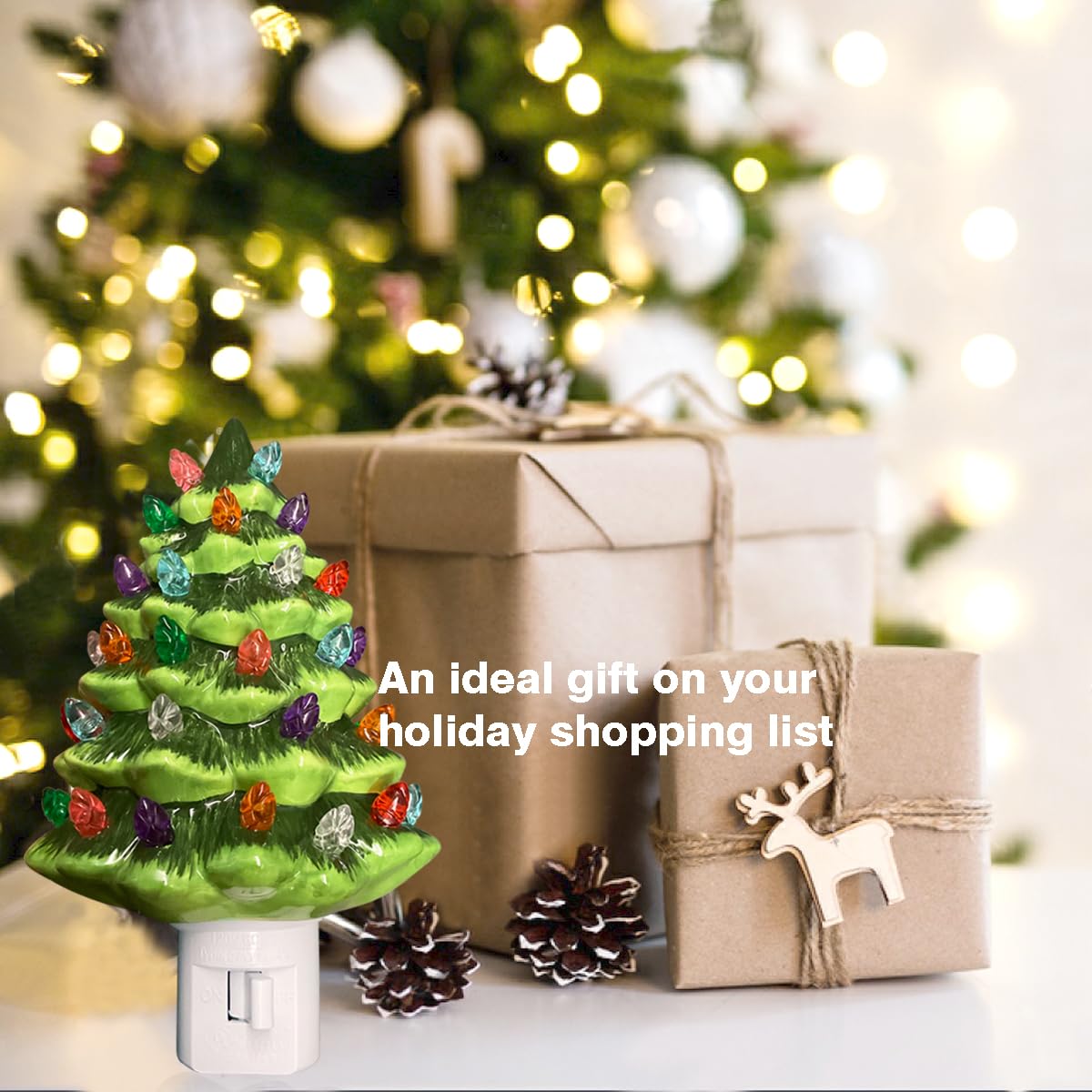 🎄 Plug-In Christmas Tree Night Light for Festive Holiday Home Decor
