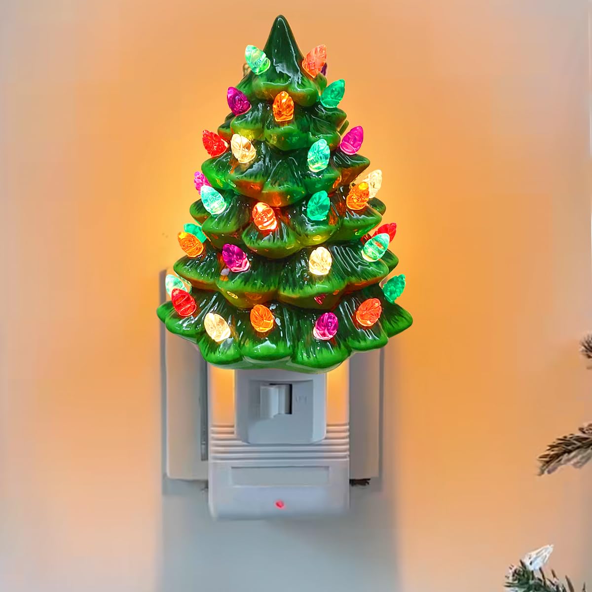 🎄 Plug-In Christmas Tree Night Light for Festive Holiday Home Decor