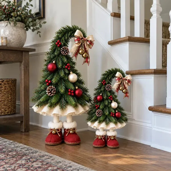 Whimsical Christmas Elf Tree Topper with Red Boots – Bring Holiday Magic Home