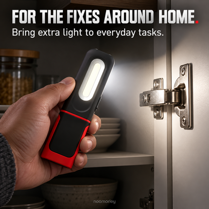 🔦 Rechargeable COB Work Light – USB-C Portable Inspection Lamp with Hanging Hook 🛠️