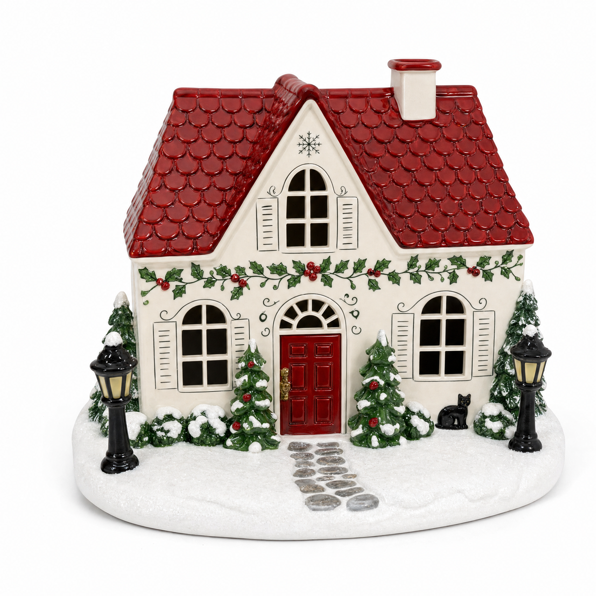 🎄 Christmas Village Aroma Diffuser – Light-Up Ceramic House with Chimney Mist