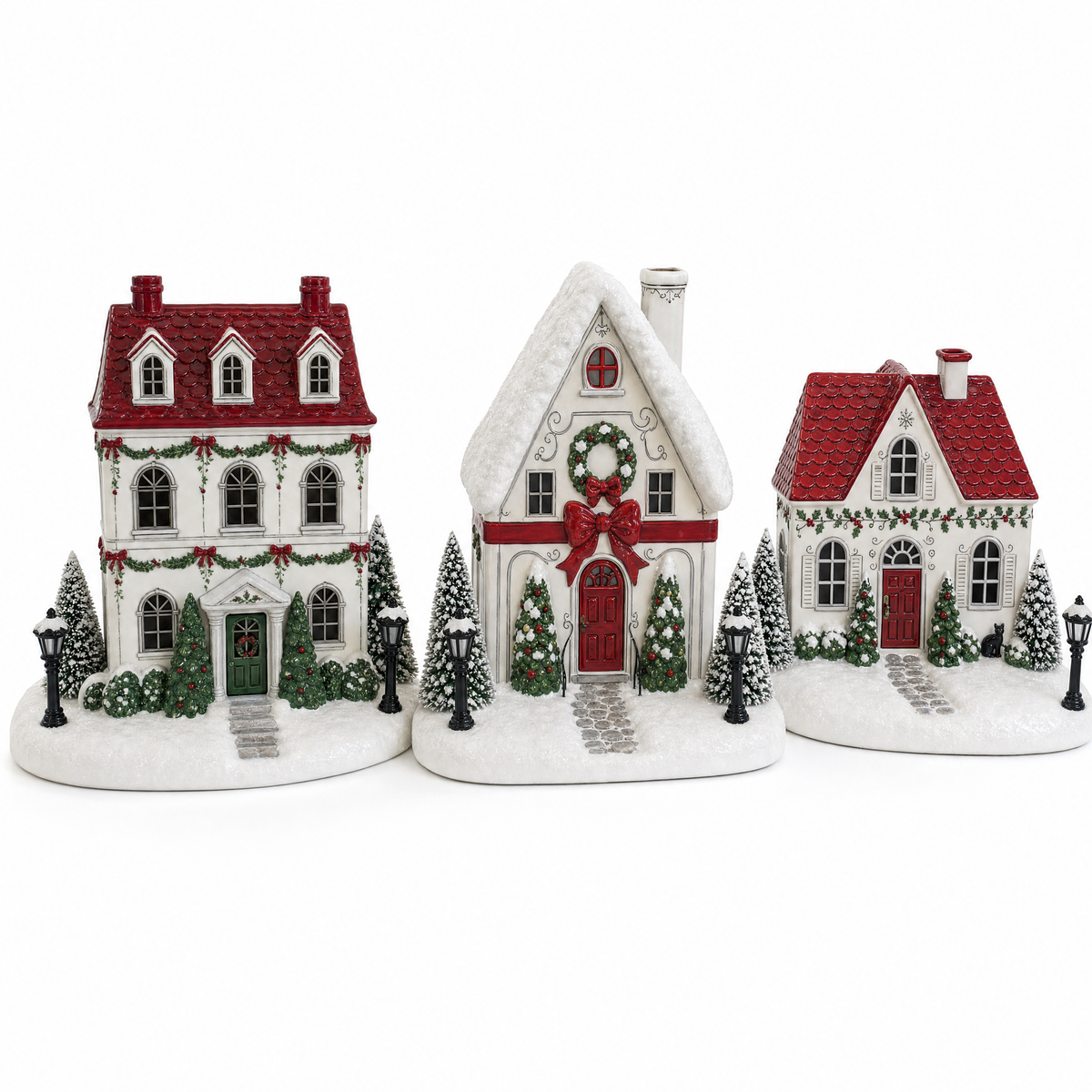 🎄 Christmas Village Aroma Diffuser – Light-Up Ceramic House with Chimney Mist