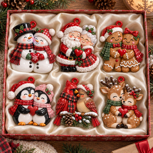 Merry Christmas Couple Ornament Gift Set