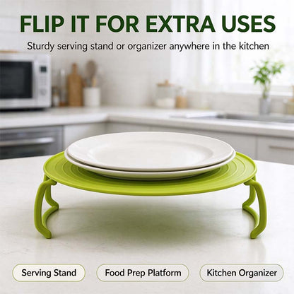 ⏰ Limited-Time Offer – 4-in-1 Multifunctional Microwave Tray (Splash Guard, Carrying Tray, and Stacking Rack) 🍲