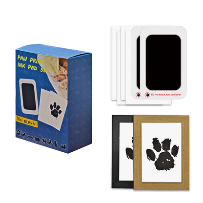 🐾 No-Mess Pet Paw Print Keepsake Kit – Clean-Touch Ink Pad Gift Set for Dogs & Cats